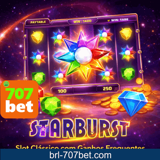 slots Starburst NetEnt com joias coloridas